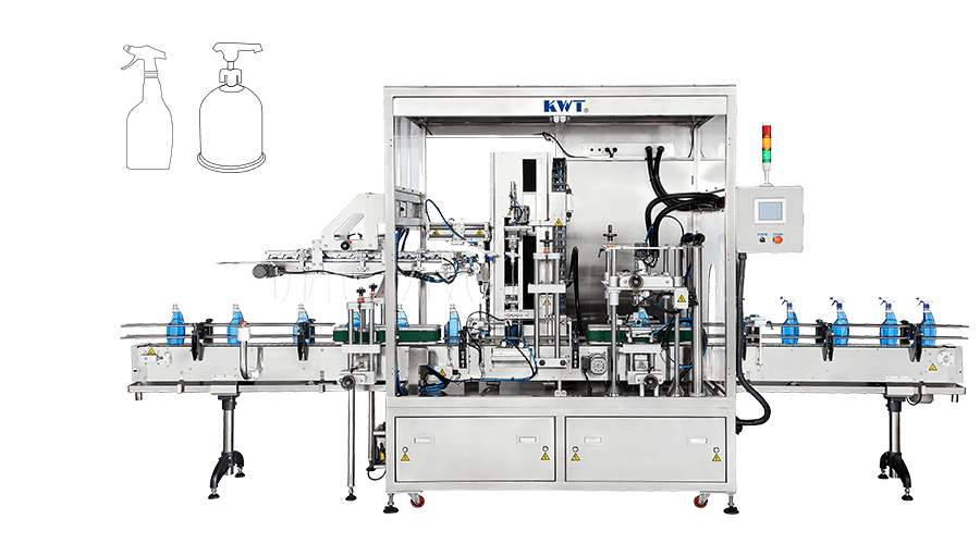 KWT-170 噴槍蓋自動下蓋鎖蓋機